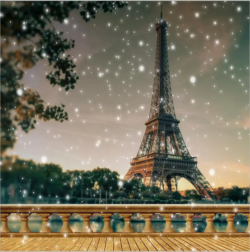 Виниловый фон для студийной фотосъемки с изображением серых пятен неба