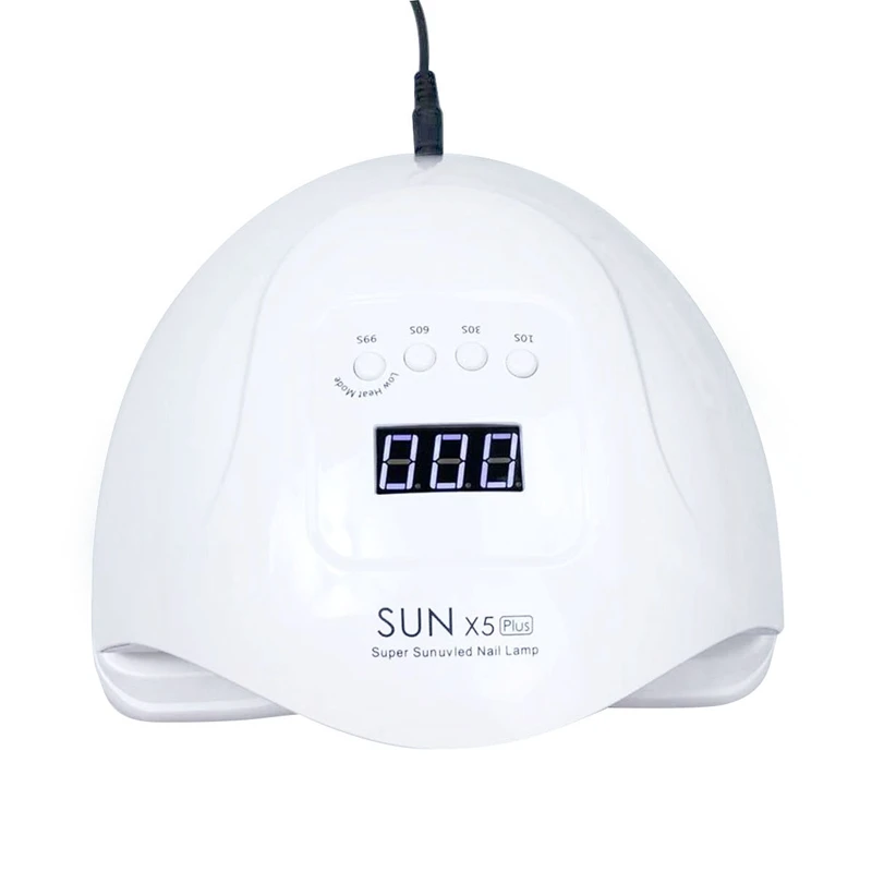 Sun X5 Plus Светодиодная лампа 80 Вт Сушилка для ногтей ЖК-дисплей 36 Светодиодная Сушилка для ногтей лампа для отверждения гель-лака автоматический датчик таймер маникюра для ногтей E - Цвет: White
