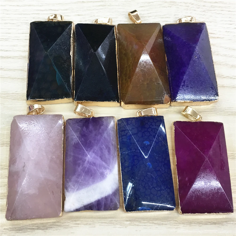 Хорошее качество натуральный камень Агаты розы кварцевые аметисты граненые