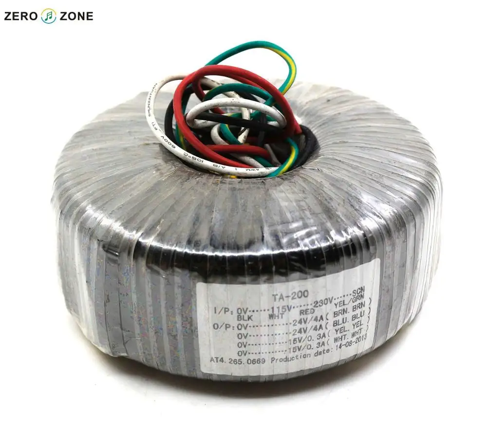 

ZEROZONE TA-200 200 Вт тороидальный трансформатор ва двойной 24 В + двойной 15 в трансформатор питания