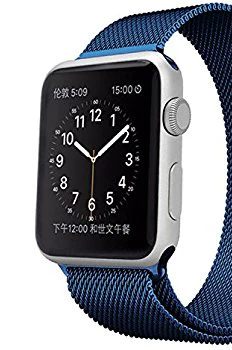 Navy Blue Watch Band Миланская петля Регулируемый классический металлический ремешок для часов Apple Watch 40 44 38 42 мм для мужчин и женщин Миланский ремешок для iWatch серии 3 2 1 - Цвет: Navy Blue Watch Band