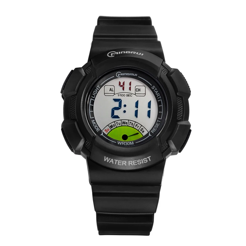 Новинка 2017 г. детские спортивные часы Винтажные Водонепроницаемый Наручные