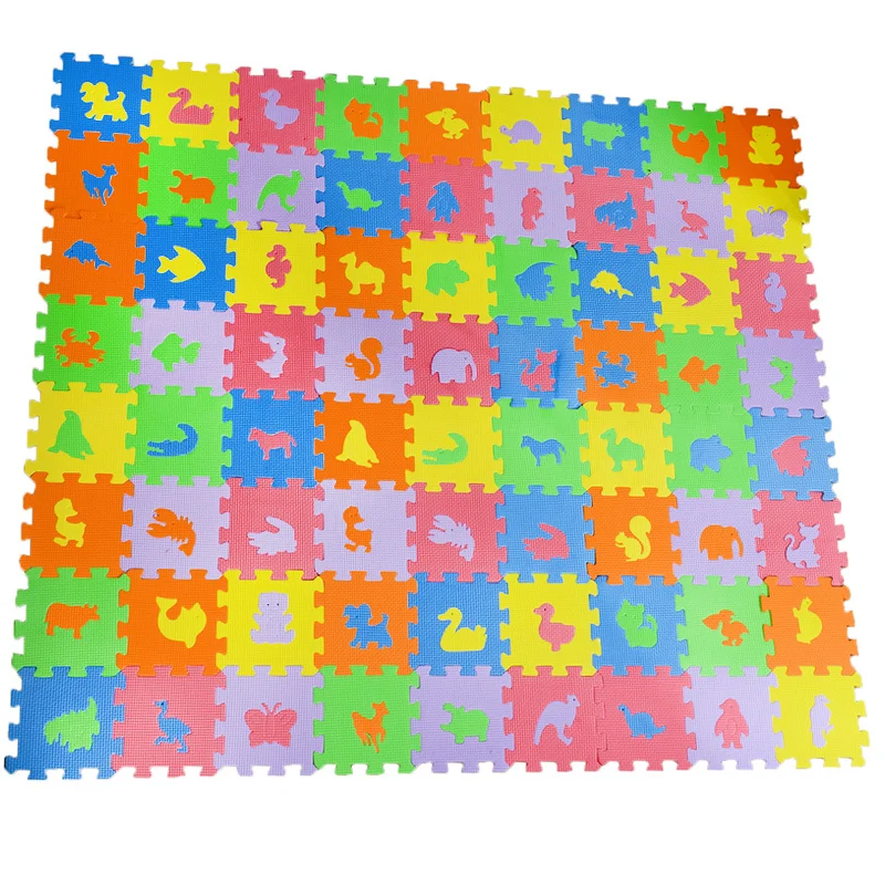 Пенопластовый коврик головоломка ползающие буквы и цифры мини-напольная игра