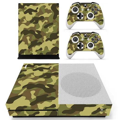 Камуфляжная наклейка для microsoft Xbox One S и 2 контроллера для Xbox One S Skins виниловая наклейка - Цвет: YS-xboxoneS-0028