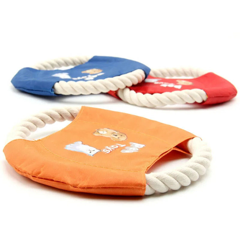 (10 шт./лот) Устойчивость к укусам хлопчатобумажная веревка летающие диски для