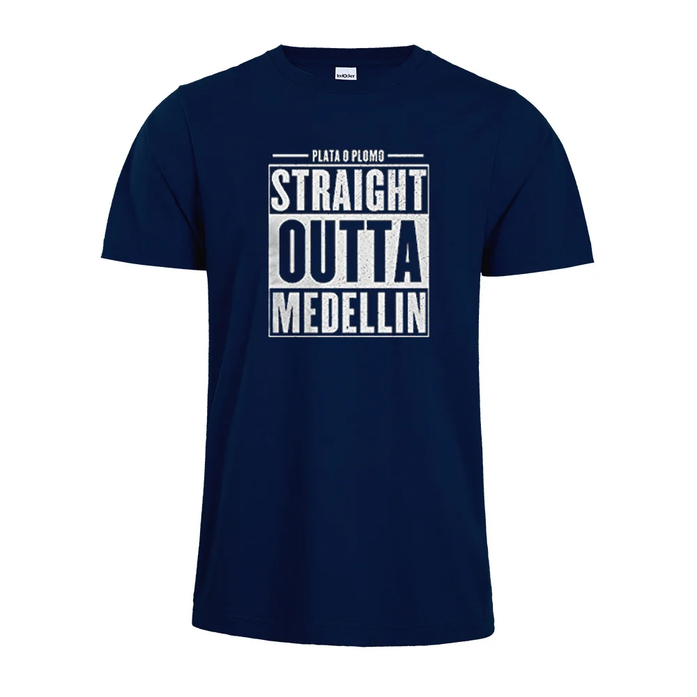 New Arrival Straight outta Medellin - Narcos inspired tshirt men Casual Cotton Top Tees | Мужская одежда