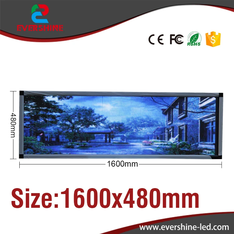Наружный полноцветный P5 светодиодный дисплей размер 63 ''x 19'' рекламный