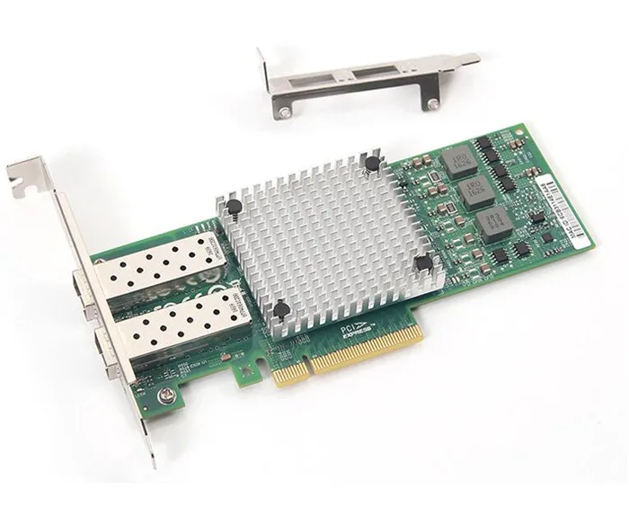 Волоконно Оптический ethernet адаптер 9812AF 2SFP + PCI Expree pcie X8 10 ГБ Двухпортовая сетевая
