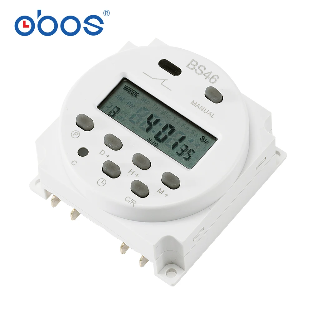 ЖК-дисплей блок питания цифровой 12 V/24 V/110 V/220 V AC/DC 7-дневный программируемый таймер Выключатель с часовым механизмом и CN101 ток 16A