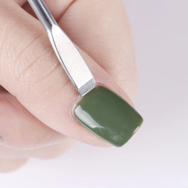 1 шт. инструмент для удаления кутикулы ногтей с двойным покрытием из нержавеющей стали УФ-гель с противоскользящей ручкой Инструмент для маникюра