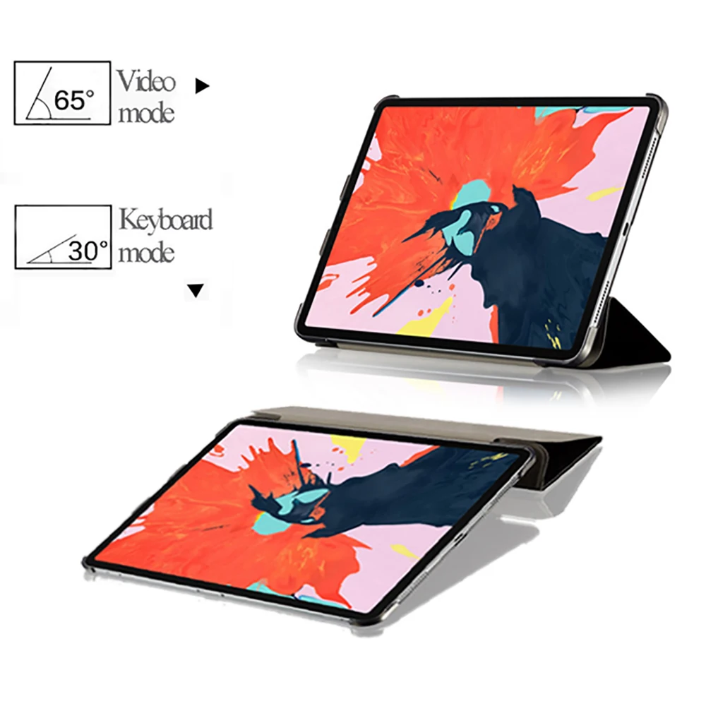 Умный Магнитный чехол с шелковым узором для нового iPad Pro 11, Ультратонкий чехол-подставка из искусственной кожи для iPad Pro 11, чехол