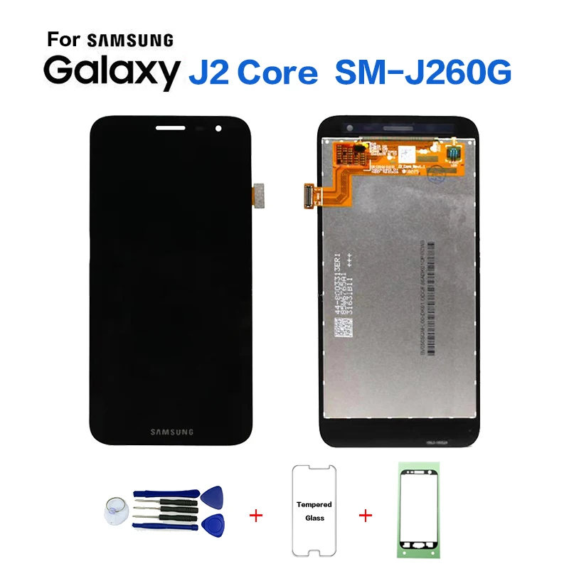 Для Samsung Galaxy J260 SM ЖК дисплей + сенсорный экран регулировка яркости блин J2 Core J26 J260F