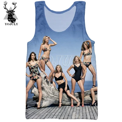 Vest YOJULY унисекс модные 3d печати Топы Для мужчин Для женщин летние пляжные спортивные Фитнес Повседневное уличной сексуальные красоты модель жилет VE02 - Цвет: Vest
