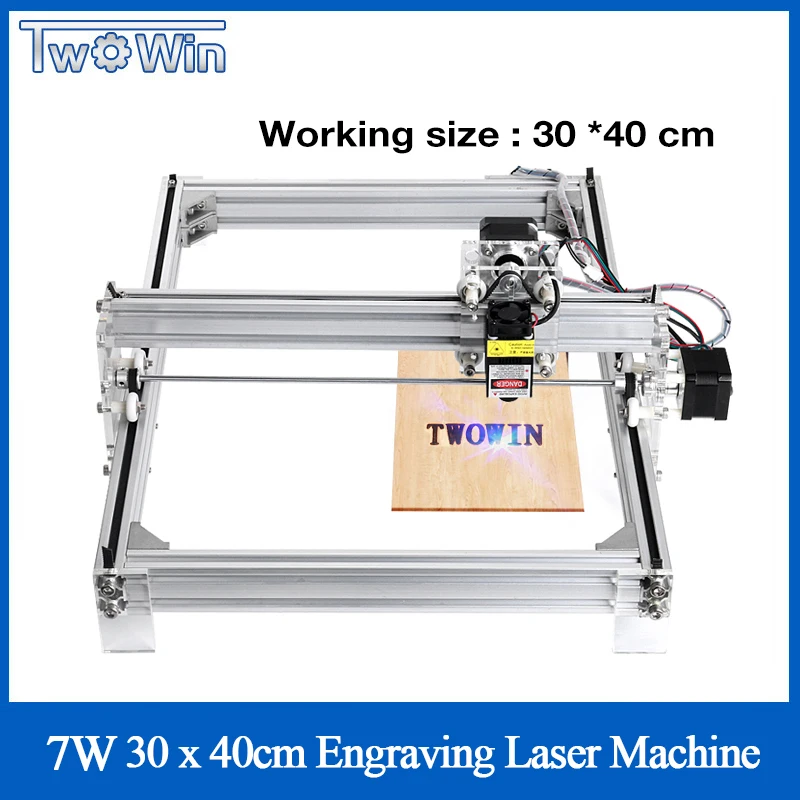 7W 500mw/2500mw /5500mw Desktop DIY Violet Laser Engraving Machine Picture CNC Printer working area 40x30cm + Offline Controller