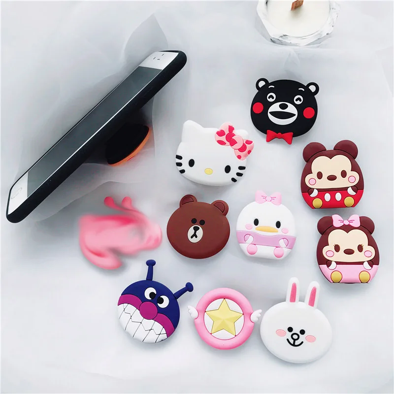 Мультяшный телескопический держатель для смартфона Coony bear подставка iPhone Samsung