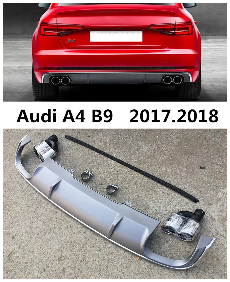 

Автомобильный задний спойлер для Audi B9 A4 = S4 2017,2018, высокое качество, полипропилен, АБС-пластик, диффузор, автомобильные аксессуары, черный. Се...