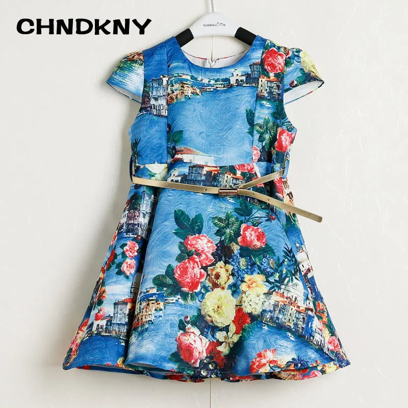 Платья для девочек детская одежда 2017 брендовые зимние детские праздничные