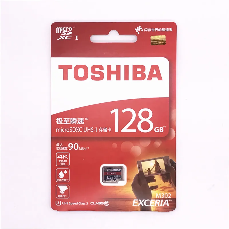 Карта памяти TOSHIBA 128 ГБ 64 32 16 микро sd карты Class10 UHS 1 U3 90 МБ/с. флэш microsd для