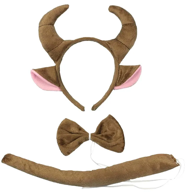 New Man Boy Girl Cattle Animal Headband Cosplay Costume Head Wear Party Stage Show home decor wedding birthday|show girl|show costumeshows men |