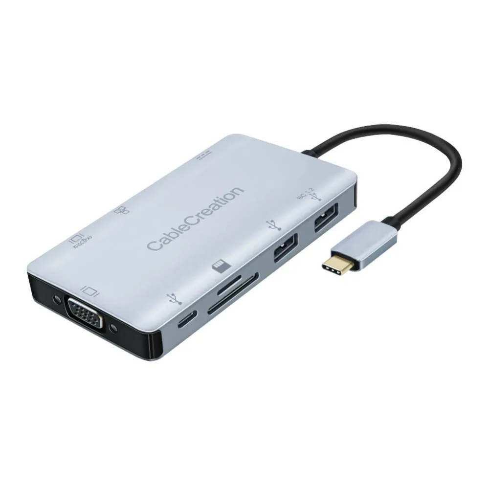 Usb концентратор C кабель (совместим с Thunderbolt 3) USB на 2 3 0 + женский HDMI 4K VGA SD Micro RJ45