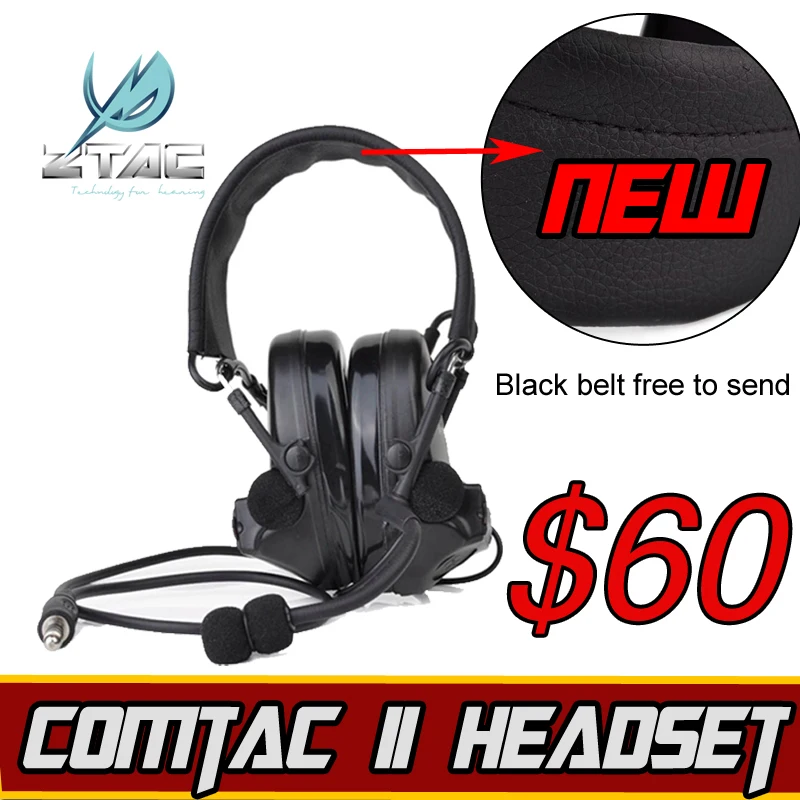 Z TAC tactical Softair Tactical Comtac II Гарнитура Airsoft Gun ipsc Midland PTT Hunting Arsoft наушники для