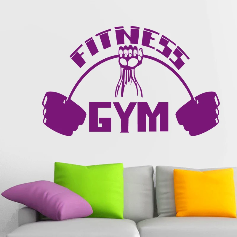 Штанга на руку наклейка для мышц фитнес-клуба тренажерного зала декоративные