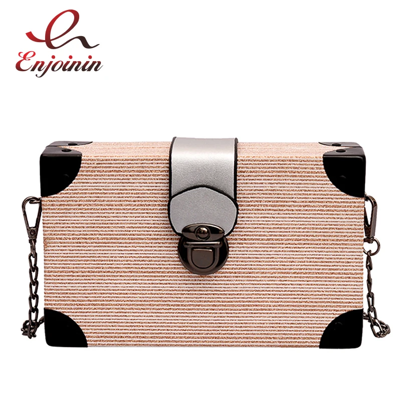 Модная Металлическая Угловая коробка стильная повседневная женская сумка клатч