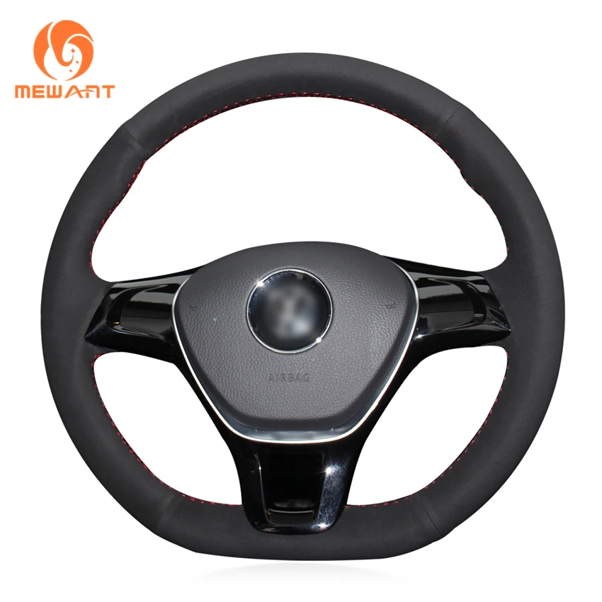 Чехол MEWANT из натуральной кожи для руля Volkswagen VW Golf 7 (VII) Polo Arteon Caddy Jetta Passat Alltrack
