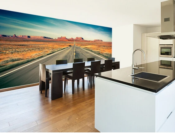 Пользовательские Современные обои шоссе долины памятника 3D природный пейзаж