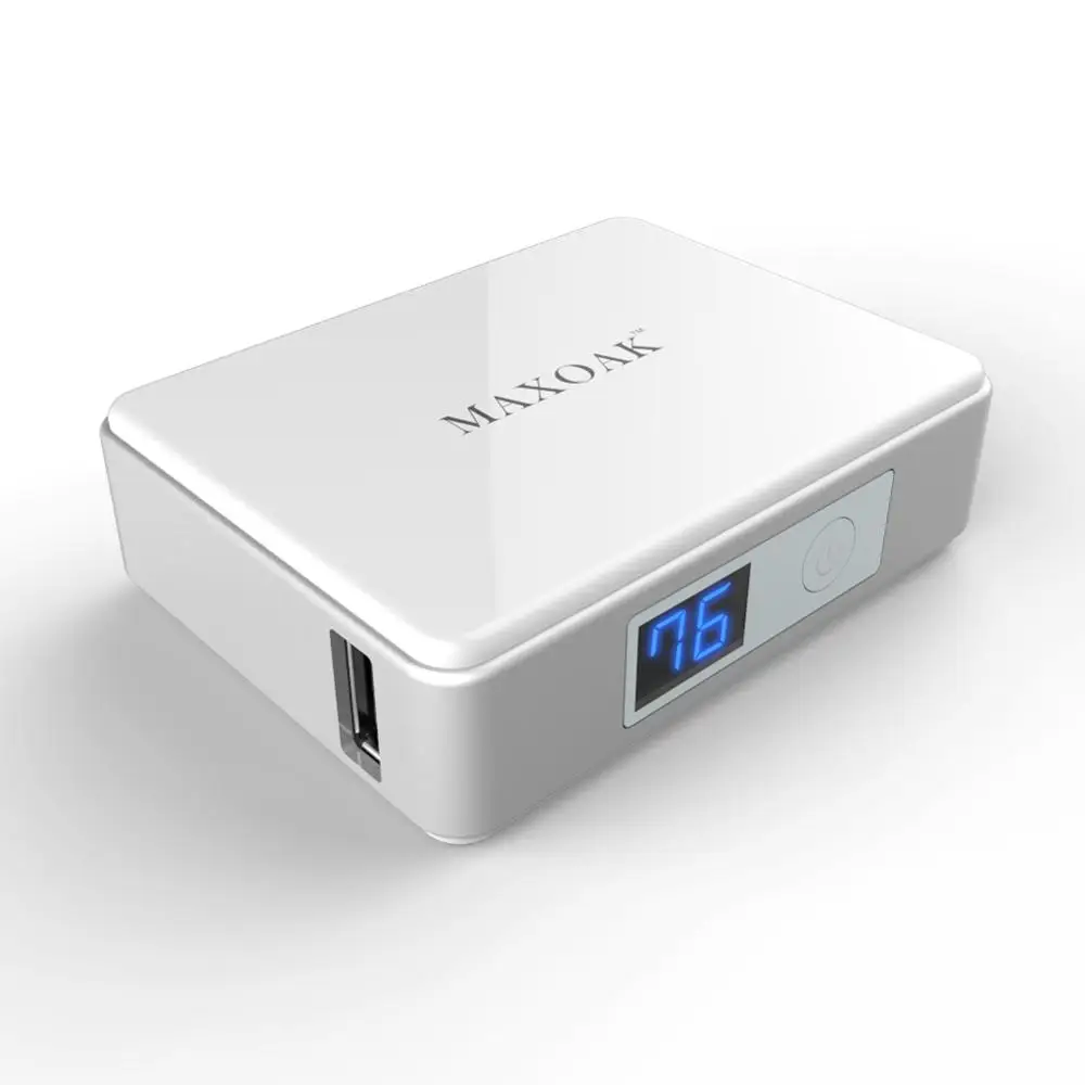 MAXOAK 5200 мАч Мини Внешний аккумулятор портативный внешний аккумулятор цифровой дисплей аккумулятор зарядное устройство мобильный телефон - Цвет: white