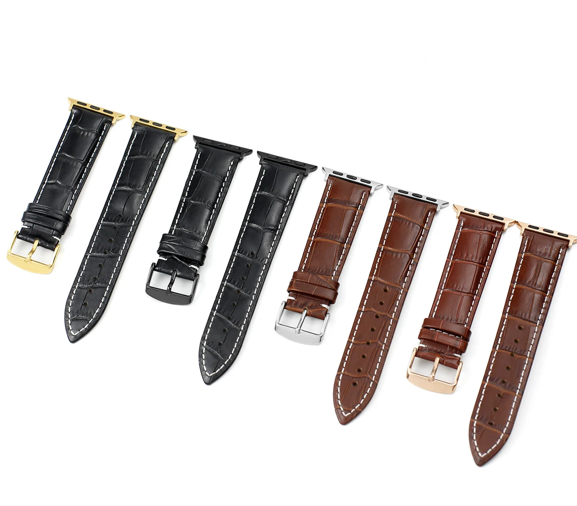 Carouse Watch Accessories Calf Genuine Leather Strap For Apple Watch Band 42mm 38mm Series 4/3/2/1 iWatch 44mm 40mm Watchband