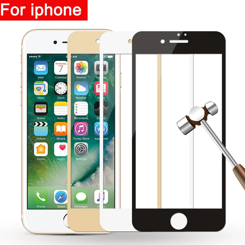 Защитное стекло для Iphone закаленное 8 7 6 s Plus 10 X 8plus 7plus 6plus пленка 9h|Бамперы| |