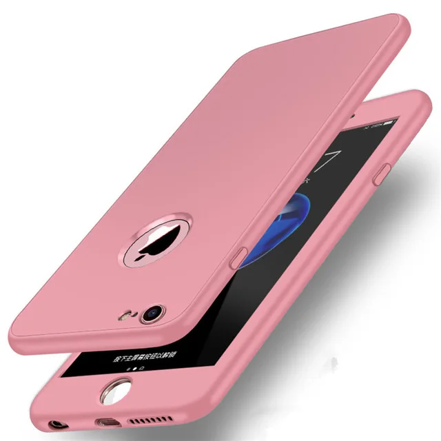 360 градусов Мягкий силиконовый чехол ТПУ для iPhone SE 6s 7 8 Plus XR Полный Чехол X 6 plus