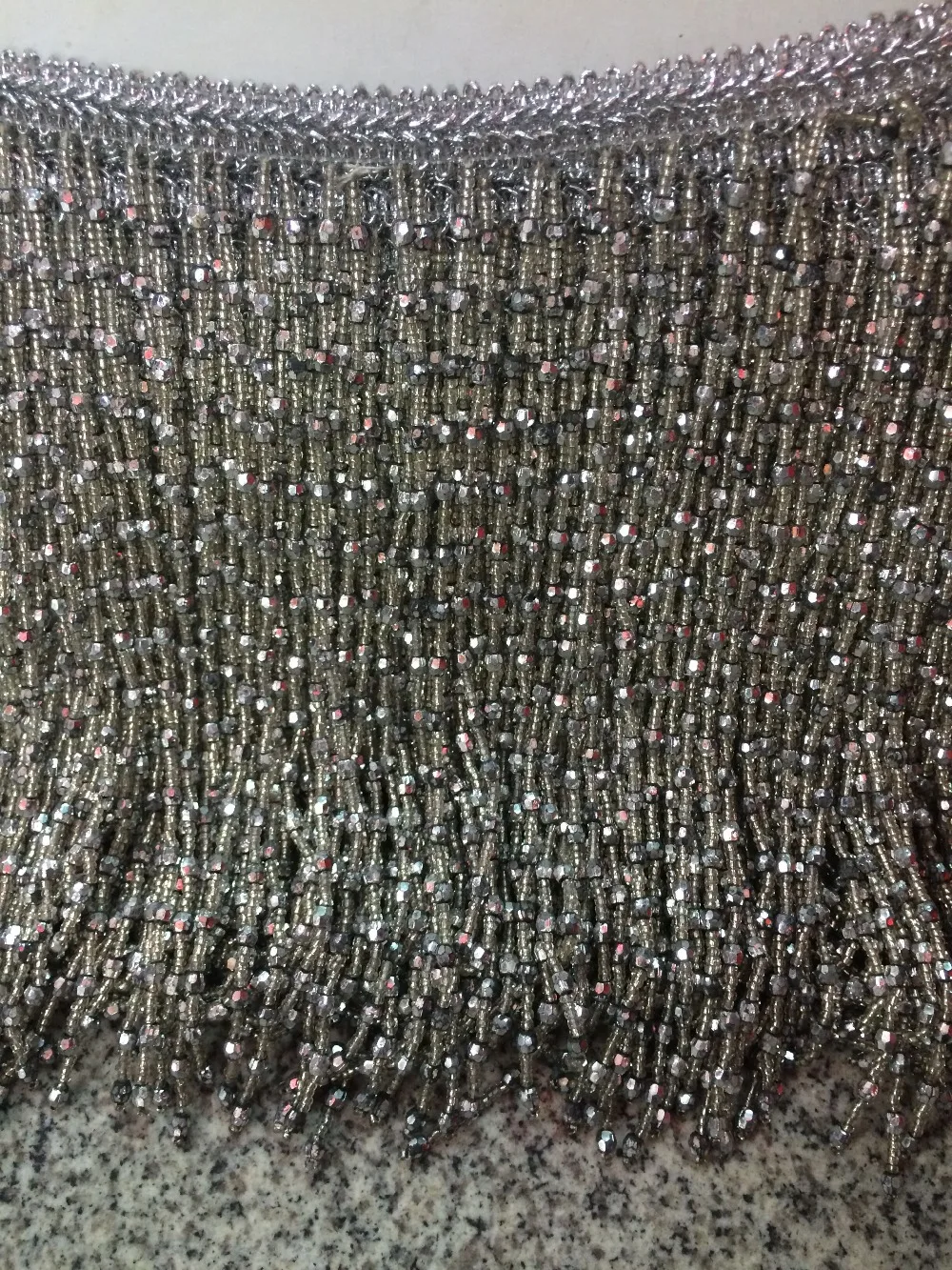 Супер Качество Фиолетовая лента с бисером и бахромой отделка бахрома кисточка