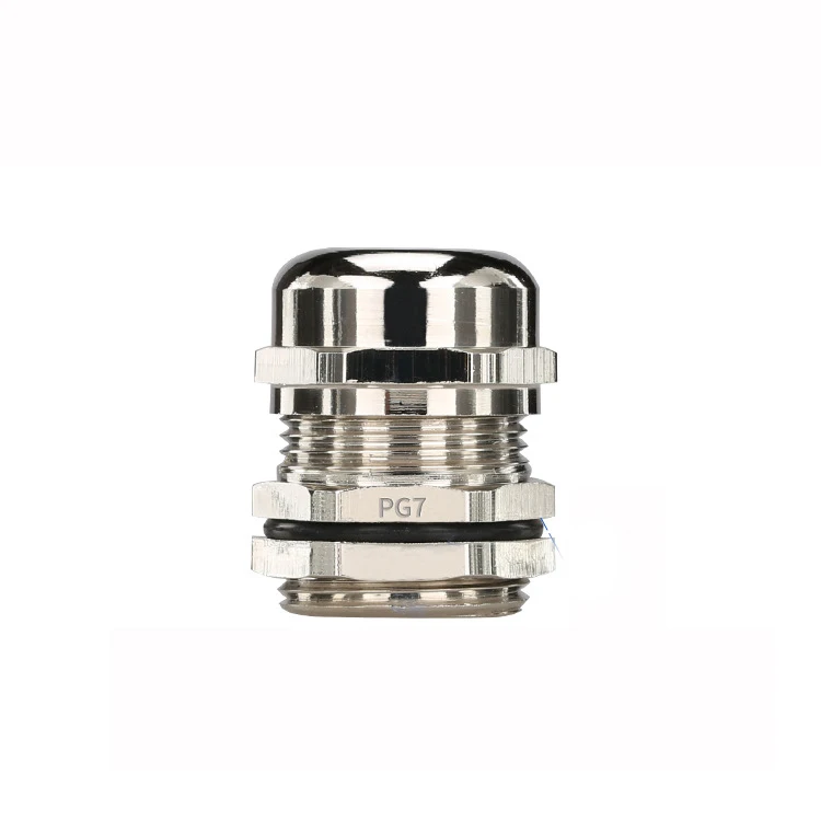 10 шт./лот PG7 никель латунный Металл Водонепроницаемые кабельные сальники