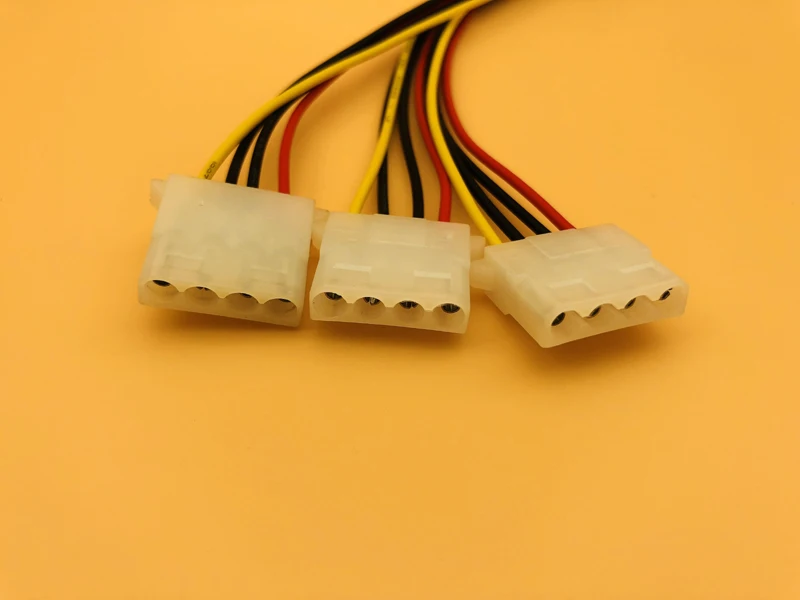 Высококачественные Кабели питания с 4 контактным разъемом Molex Male на 3 портовый