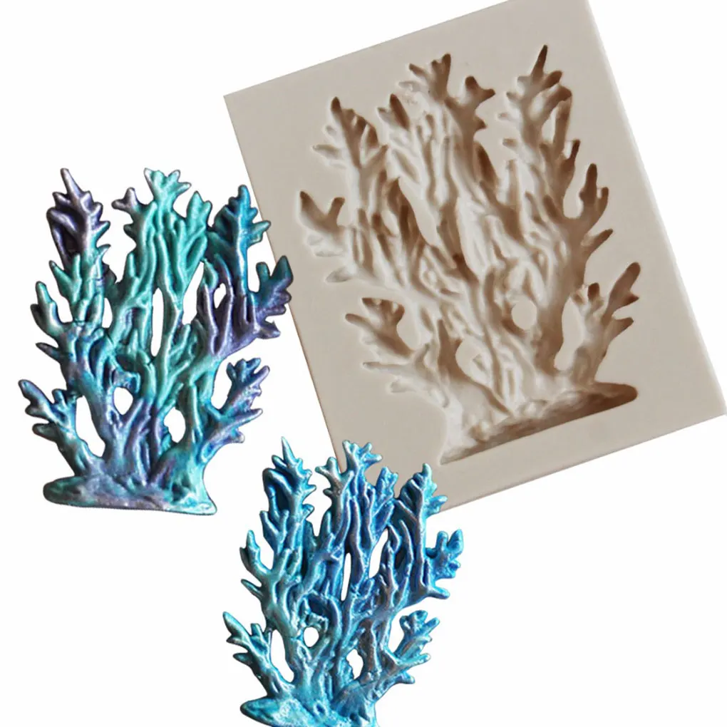 Coral Sugarcraft силиконовая форма 3D морские водоросли кекс кухонная для торта Мыло