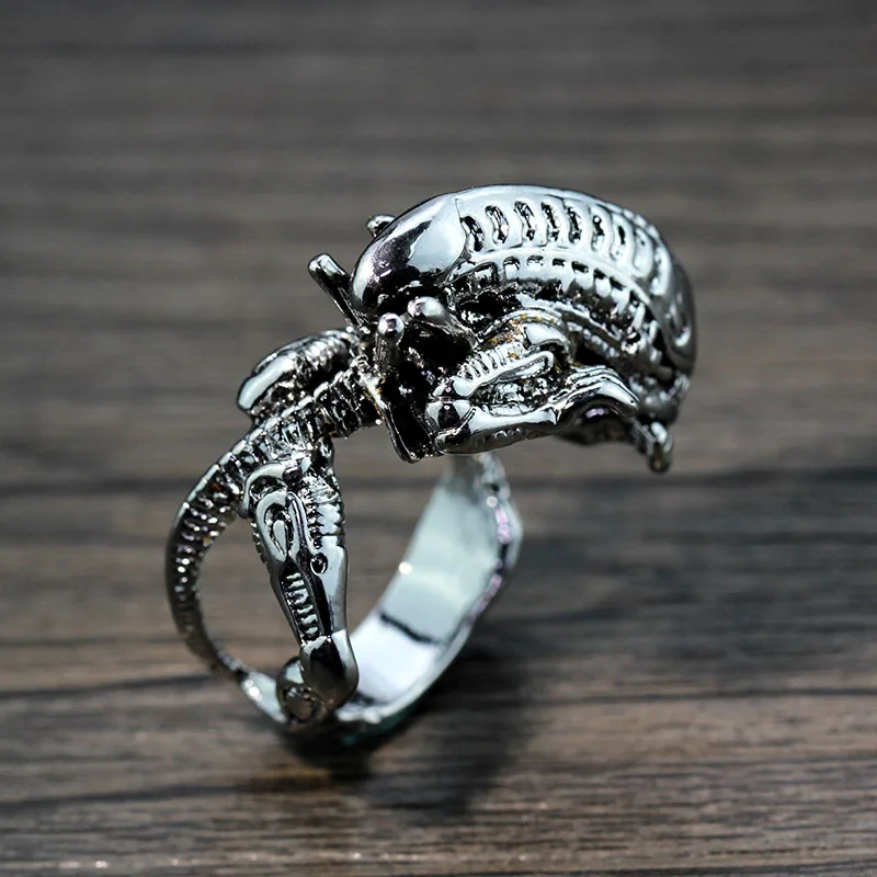 MeMolissa Новое поступление модные черные Серебряные кольца для мужчин в готическом