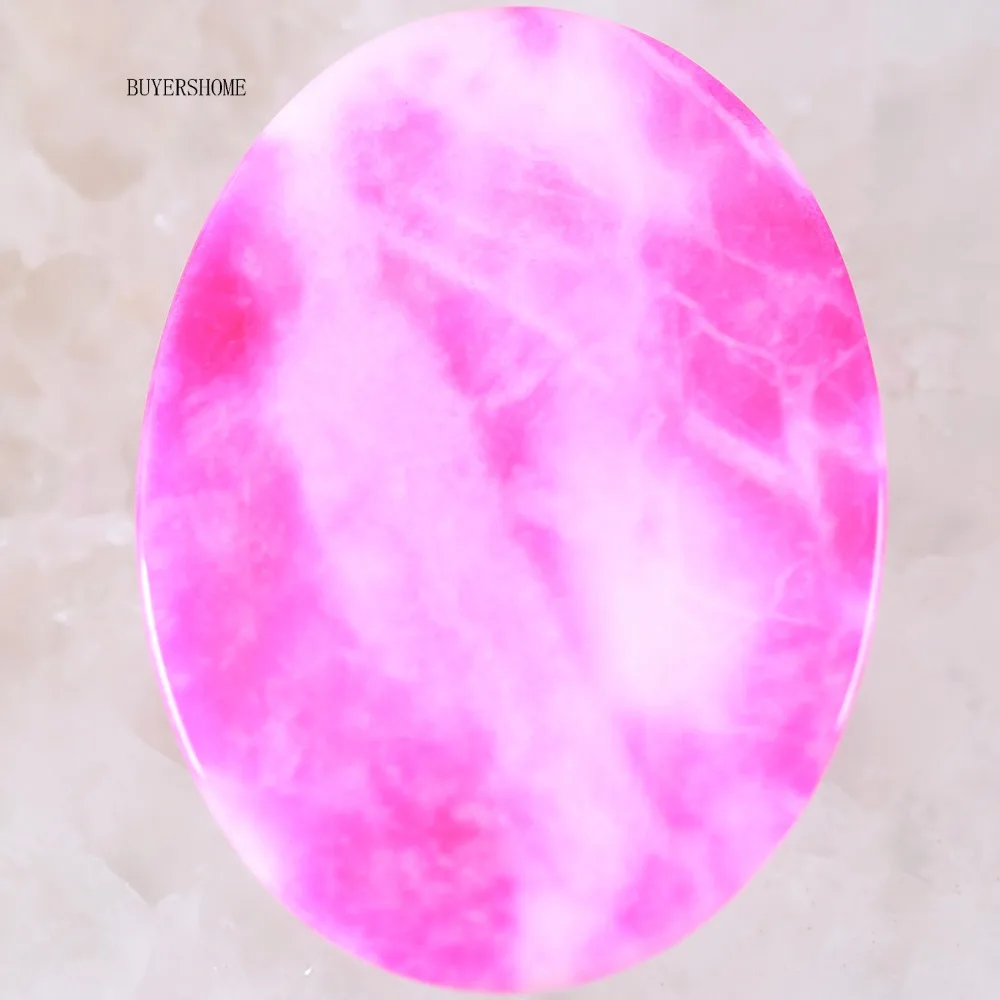 Free Shipping Fit Makeing Jewelry Necklace Bracelet Stone 30x40MM Natural Pink Jad Bead CAB Cabochon 1Pcs RK1719 | Украшения и