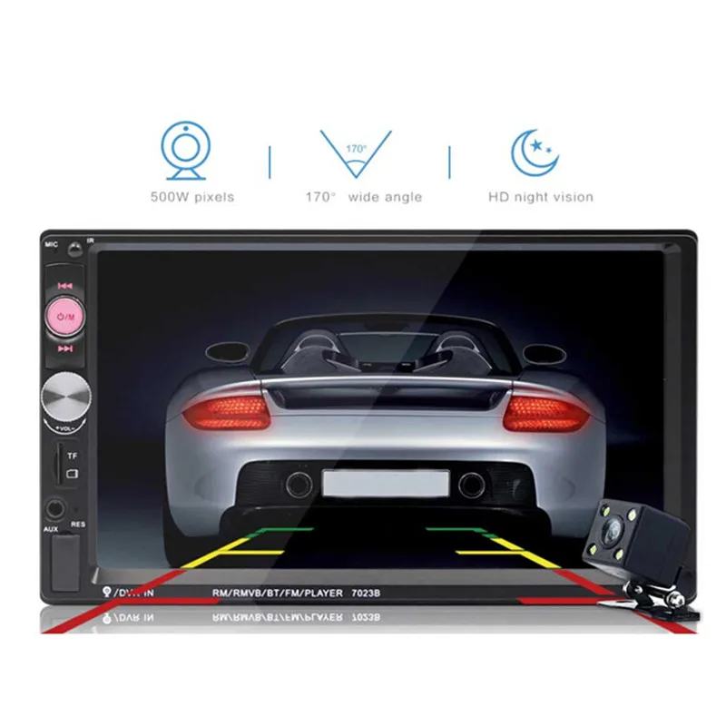Автомагнитола 7 &quotHD 2 din MP5 сенсорный экран цифровой дисплей Bluetooth мультимедиа USB |