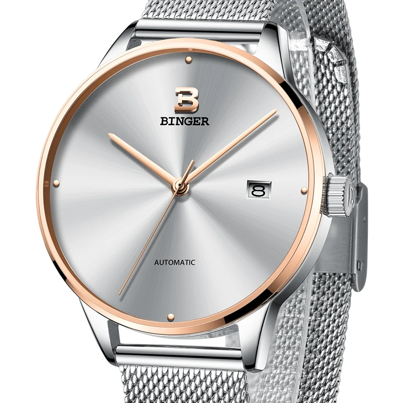 2018 новые мужские часы Бингер брендовые Роскошные автоматические механические