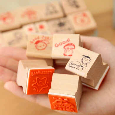 Бесплатная доставка деревянный штамп печать мультфильм детский сад сестра школа