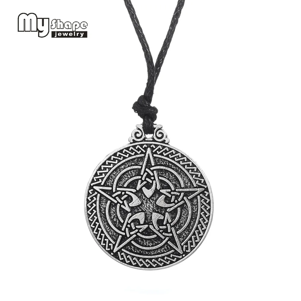 My shape Wiccan талисман подвеска Charm Tetragrammaton Pentacle Pagen Amulet Antique Jewelry Necklace For women|jewelry