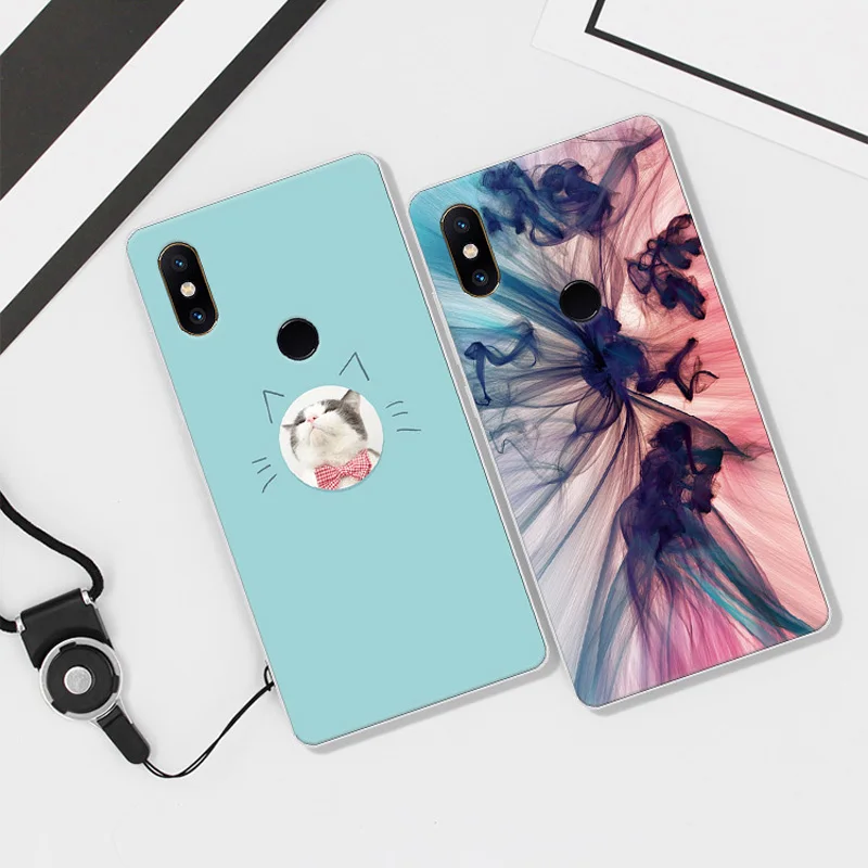 For Xiaomi MIX 2S Phone Case Cartoon Shell Personality Cover Silicone Soft TPU mi max 2s Mobile Bendable |