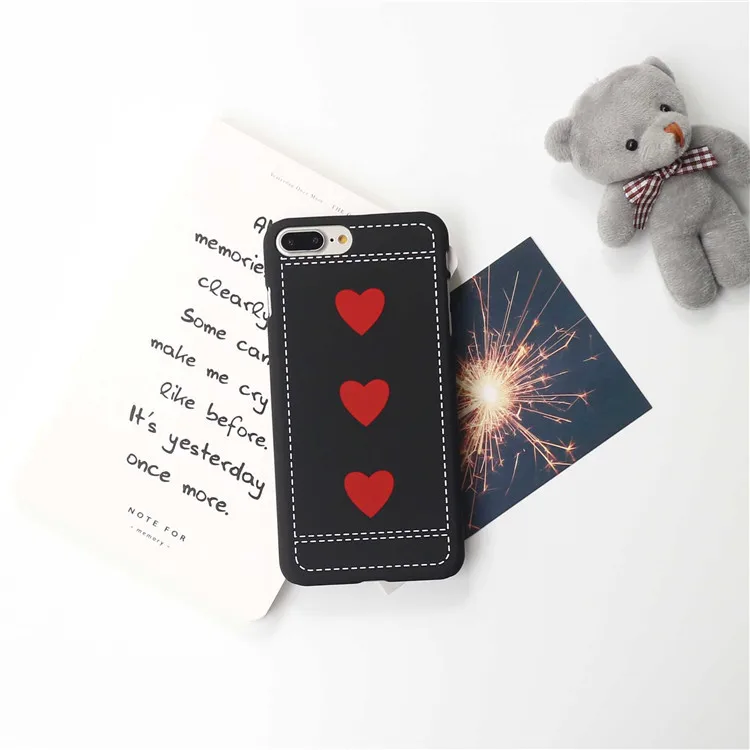 Милый чехол для телефона с сердечками iphone 7 puls тонкий жесткий 6 6s Fundas|case for iphone|phone