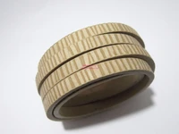 5x2mm beige interval stripe leather cord 5mm leather cord