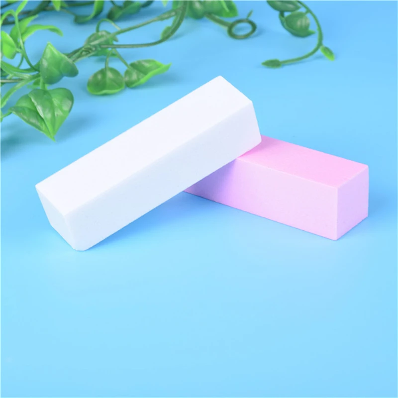 1 шт. розовый брусок для ногтей УФ геля белая пилка блок лак Маникюр Педикюр