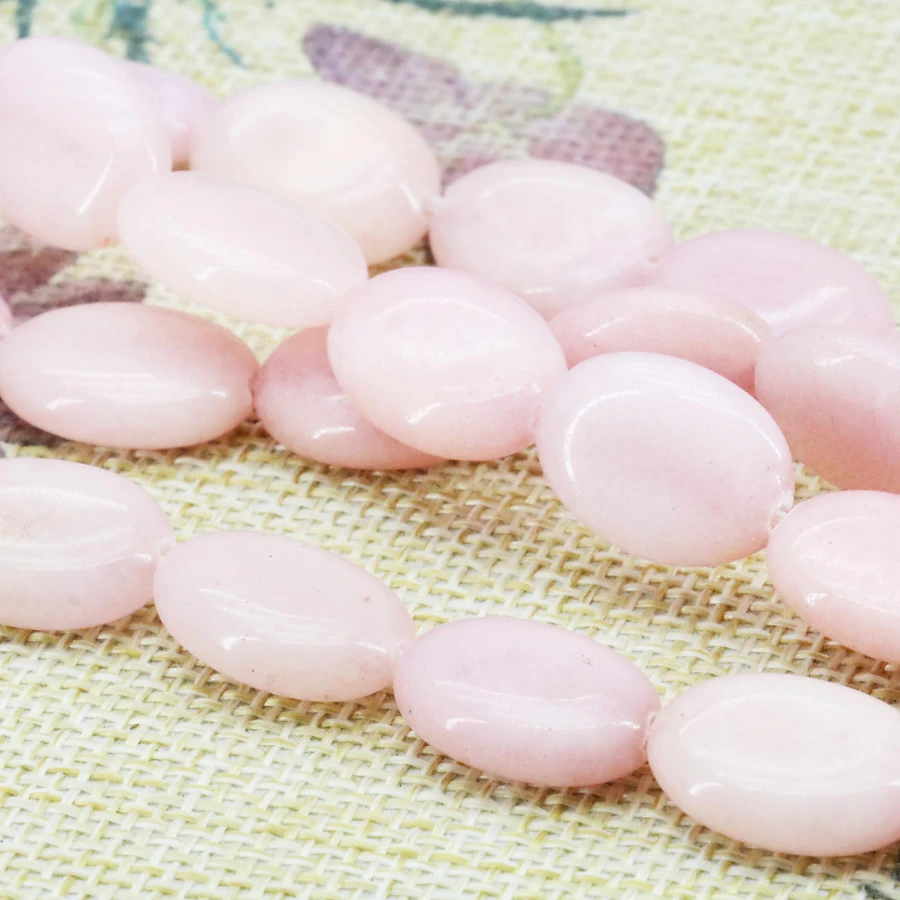 Новые розовые круглые бусины из халцедона незакрепленные камни в форме эллипса
