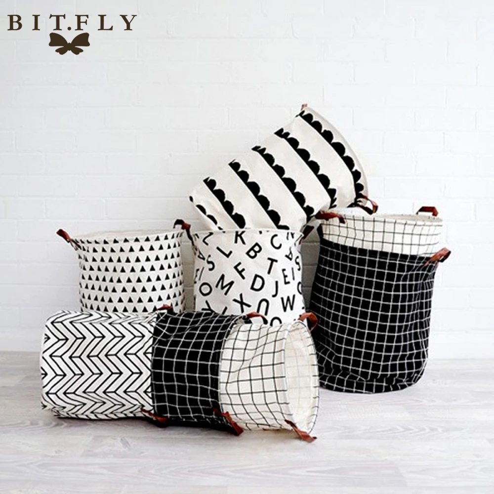 Холст Прачечная корзина для хранения детские игрушки Органайзер сумка грязная