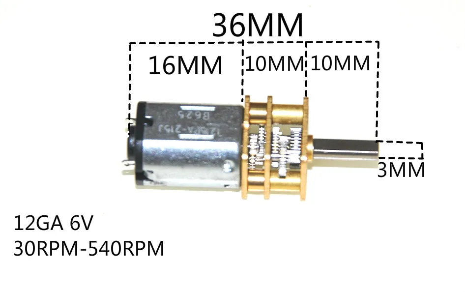 12GA DC 6 в микро Электрический редуктор металлический мотор-редуктор N20 RC умный автомобиль робот модель DIY двигатель игрушки Электрический дверной замок Дистанционный Замок